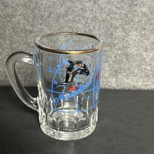 SOUVENIR MARINELAND MINI MUG SHOT GLASS 2 OZ  TOOTH PICK HOLDER CANADA NIAGRA